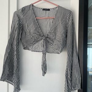 Gingham crop top